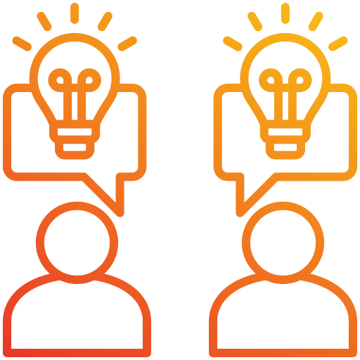 comunicación creativa icono gratis