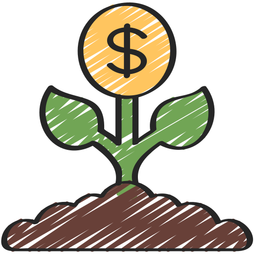 crecimiento financiero icono gratis