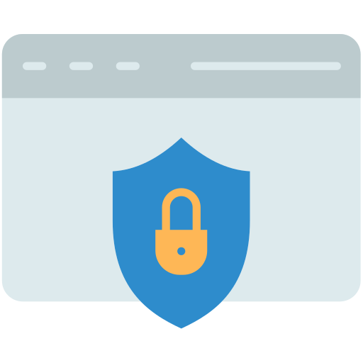 seguridad del navegador icono gratis