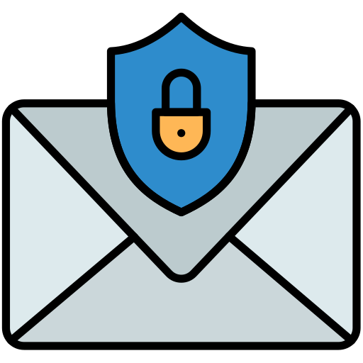 correo seguro icono gratis