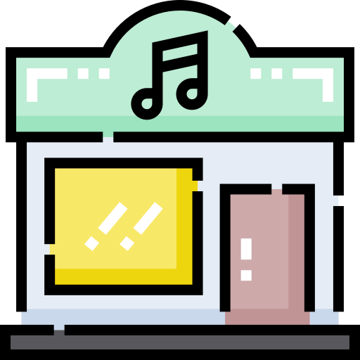 Music store Detailed Straight Lineal color icon