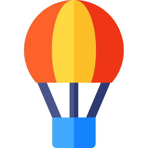 Hot air balloon Basic Rounded Flat icon