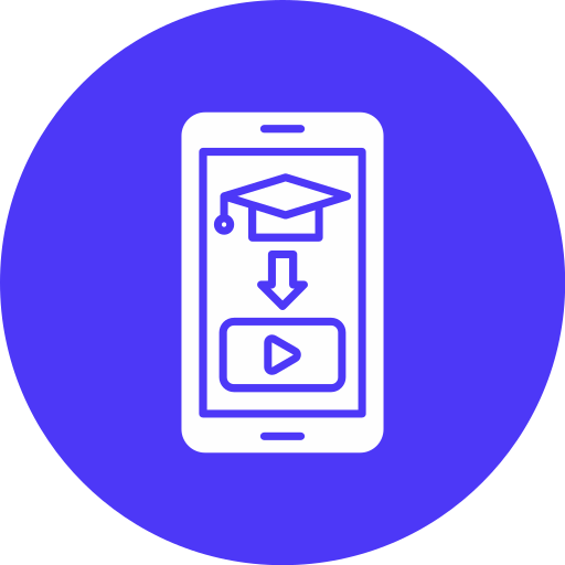 vídeo educativo icono gratis