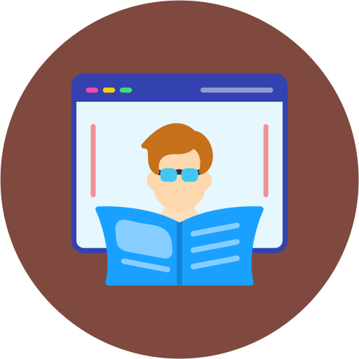 educación en línea icono gratis