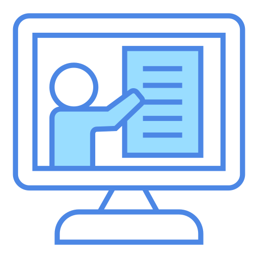 formación en línea icono gratis