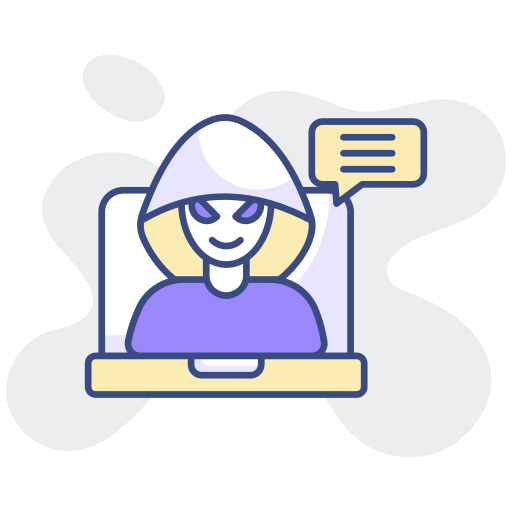acoso cibernético icono gratis