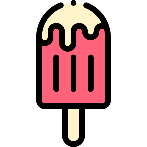 Ice Cream Detailed Rounded Lineal Color Icon