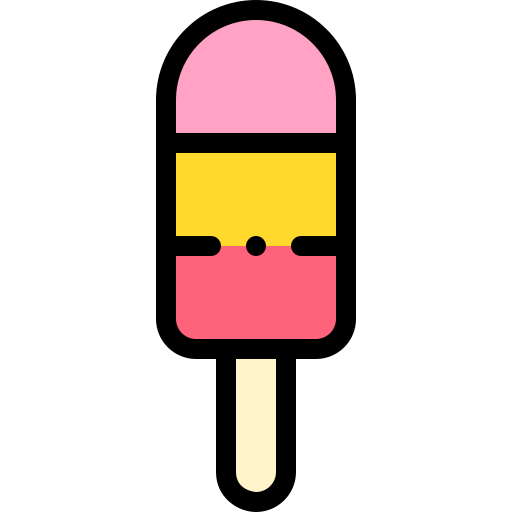 Ice cream Detailed Rounded Lineal color icon