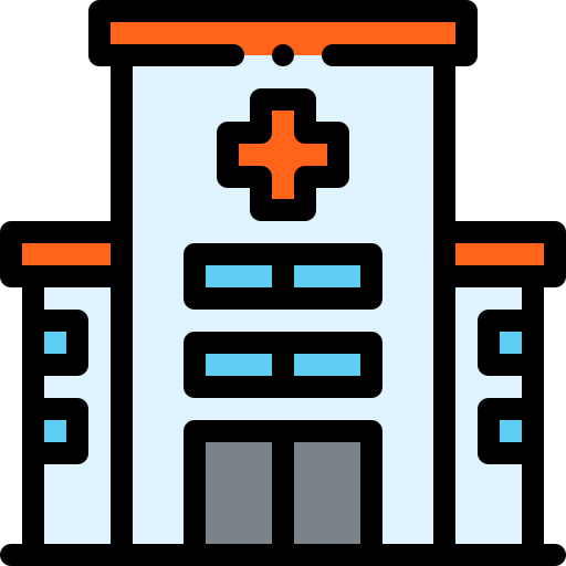 Hospital Detailed Rounded Lineal color icon