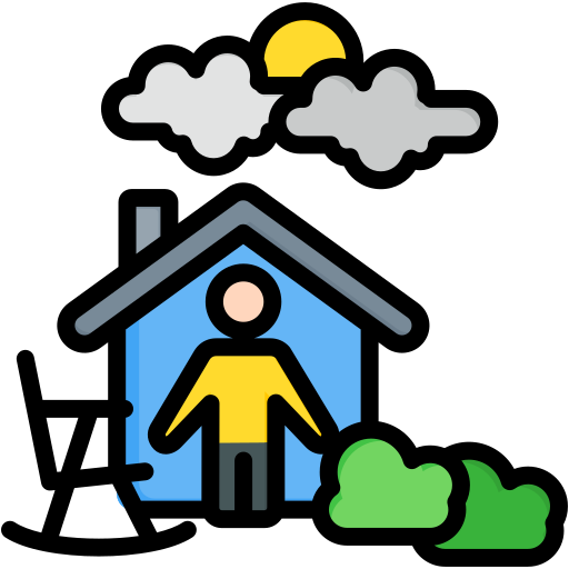 residencia de retiro icono gratis