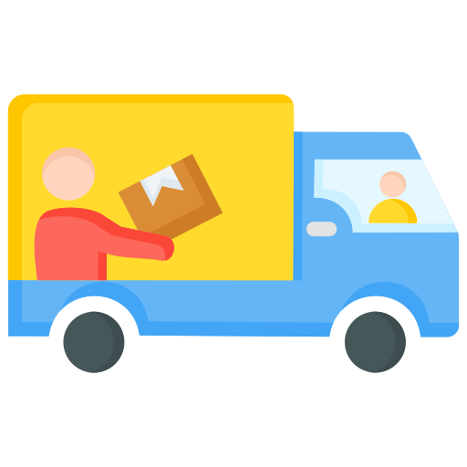 camión de reparto icono gratis