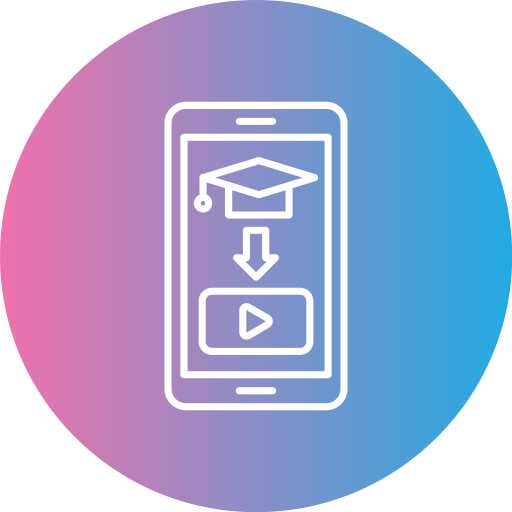 vídeo educativo icono gratis