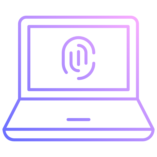 huella digital de computadora portátil icono gratis