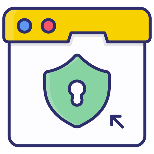 seguridad del navegador icono gratis