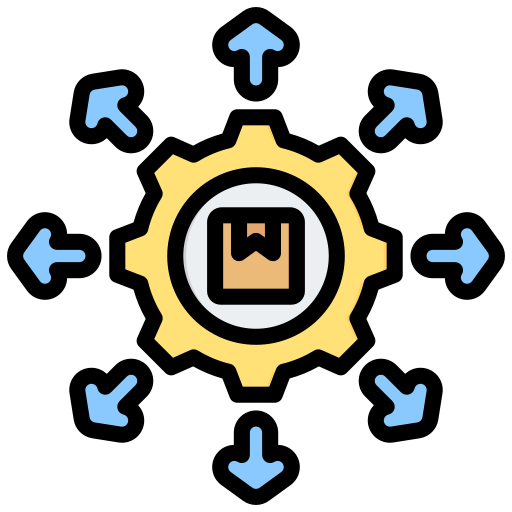 Цепочка поставок бесплатно иконка