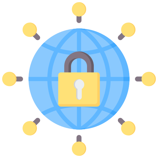 seguridad de la red icono gratis