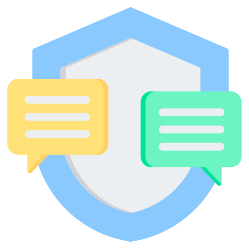 comunicación segura icono gratis