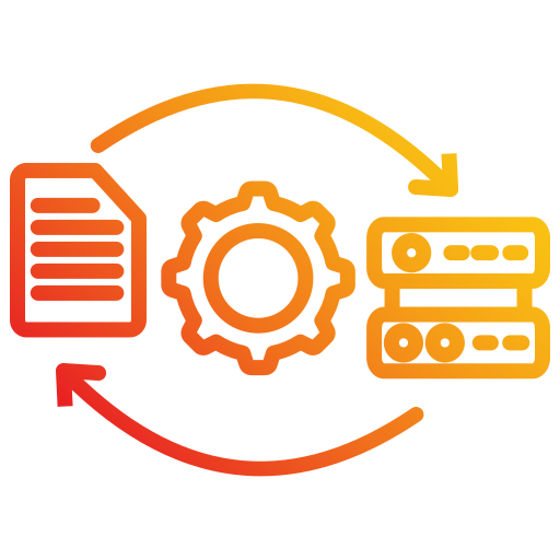 transformación de datos icono gratis