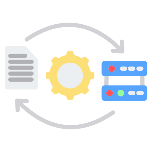 transformación de datos icono gratis