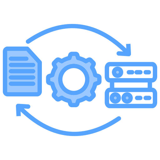 transformación de datos icono gratis