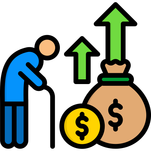 fondo de pensiones icono gratis