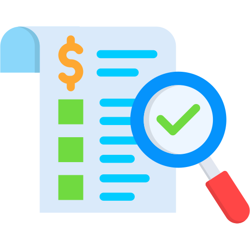 auditoría financiera icono gratis