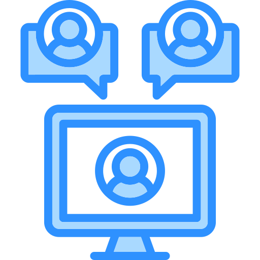 equipo virtual icono gratis