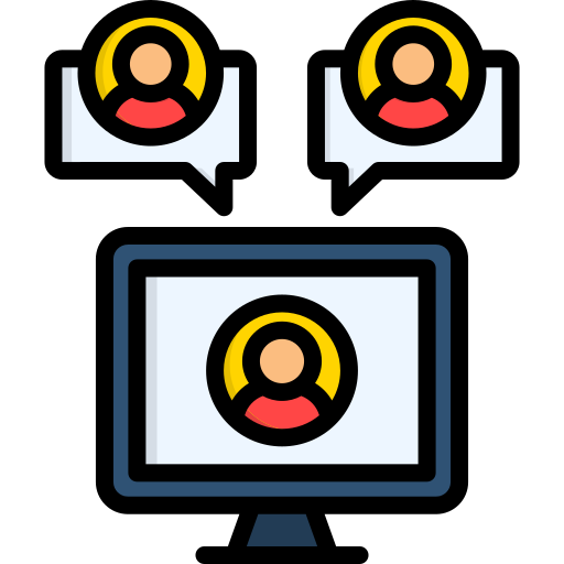 equipo virtual icono gratis