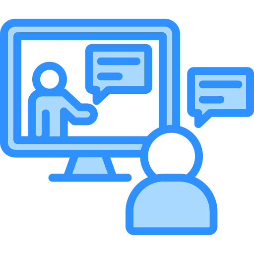 formación en línea icono gratis