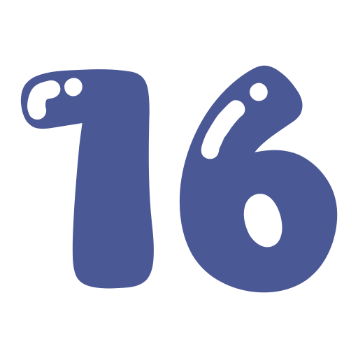 dieciséis icono gratis
