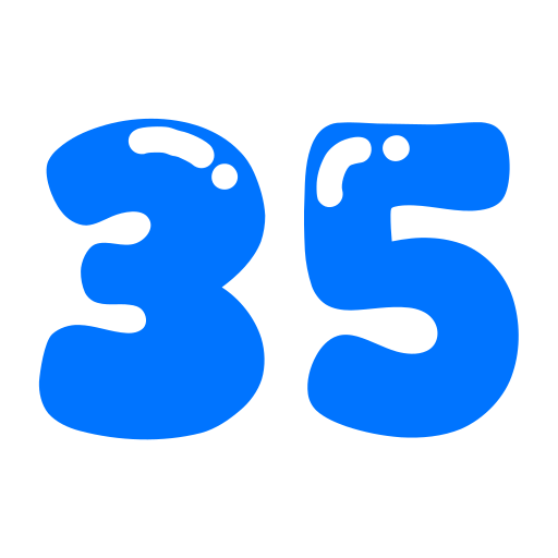 treinta y cinco icono gratis