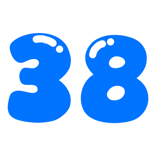 treinta y ocho icono gratis