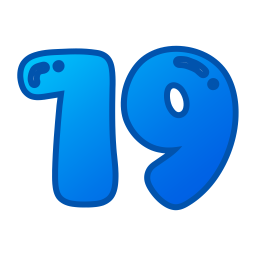 diecinueve icono gratis