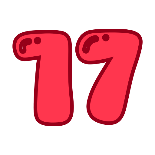 diecisiete icono gratis