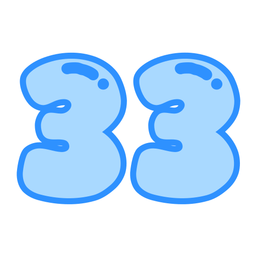 treinta y tres icono gratis