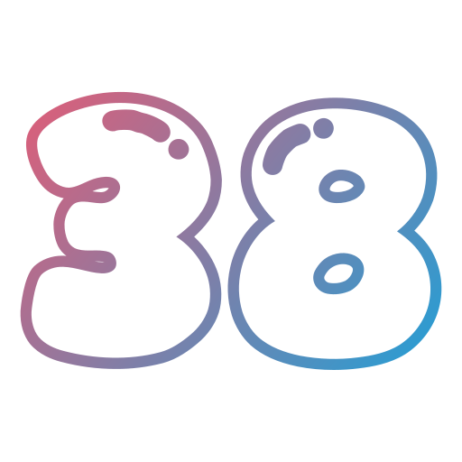 treinta y ocho icono gratis