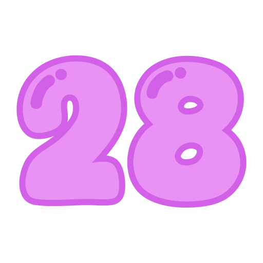 veintiocho icono gratis