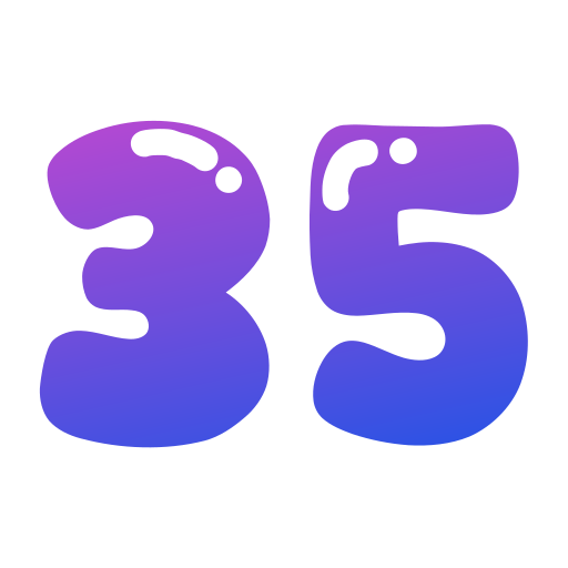 treinta y cinco icono gratis