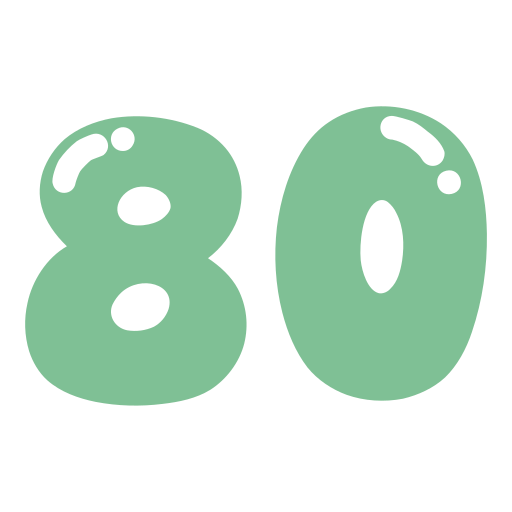 ochenta icono gratis