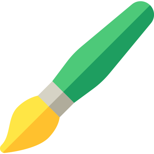 Paint brush Basic Rounded Flat icon