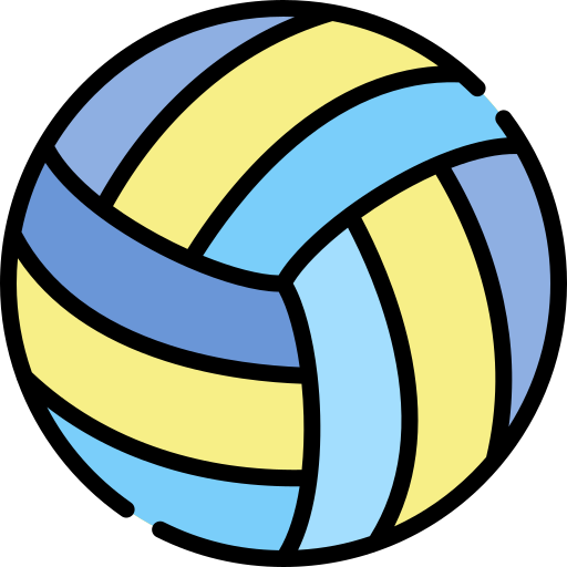 Volleyball Kawaii Lineal color icon