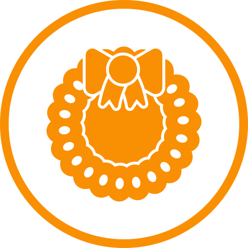 guirnalda navideña icono gratis