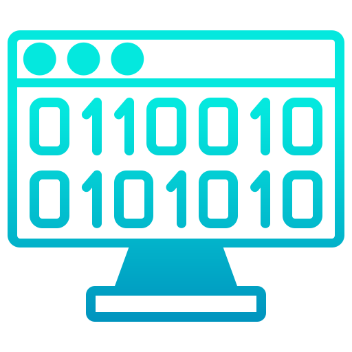 código binario icono gratis