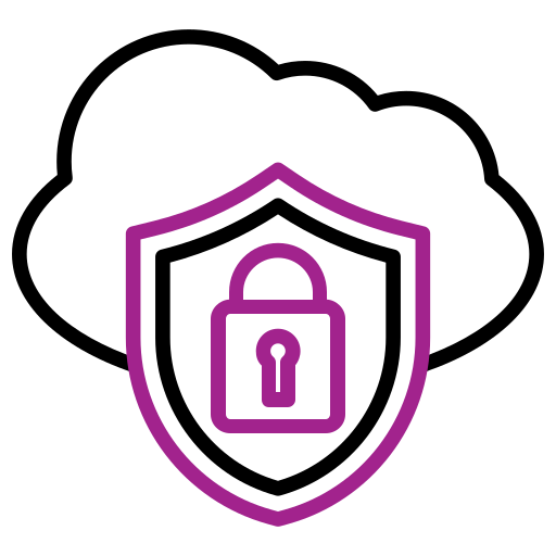 seguridad en la nube icono gratis
