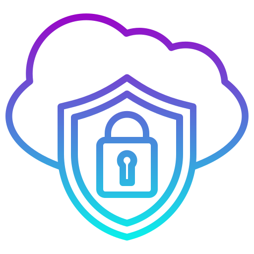 seguridad en la nube icono gratis