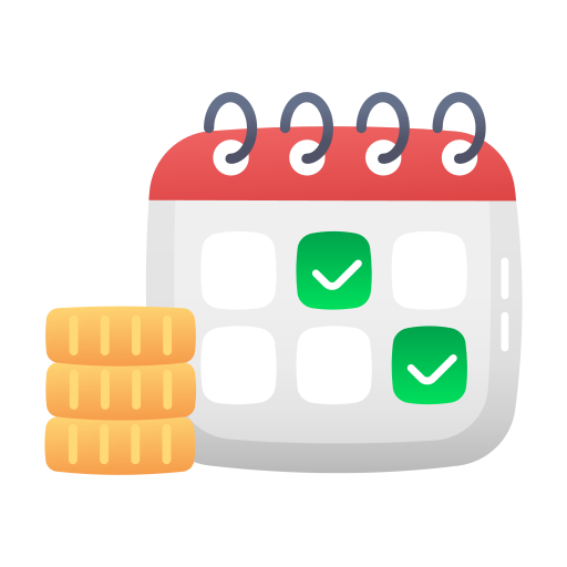 calendario de pagos icono gratis