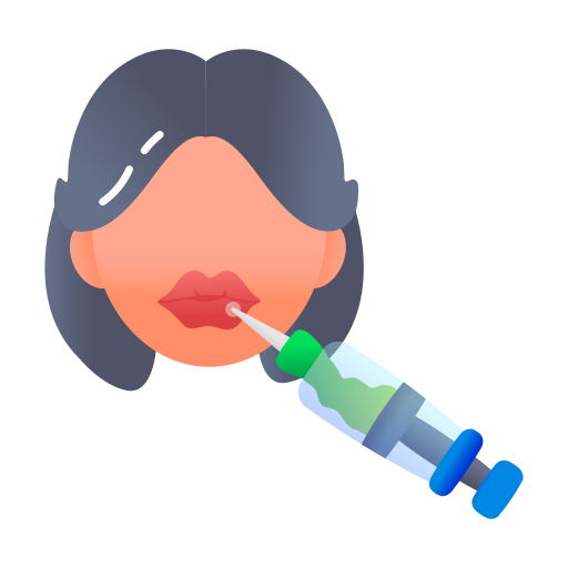 cirugía de labios icono gratis