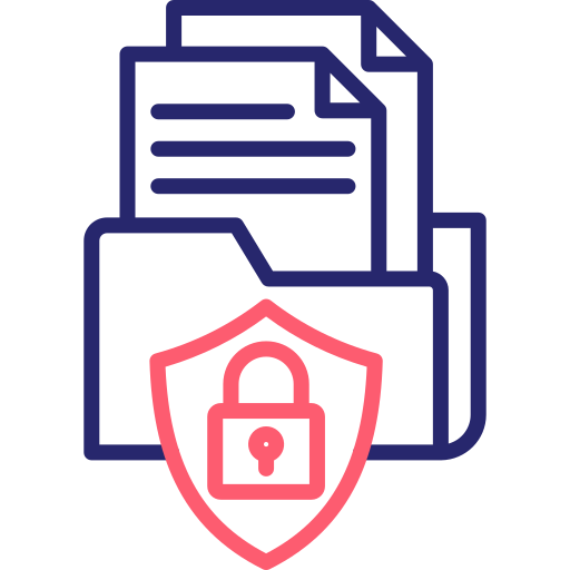 seguridad de datos icono gratis