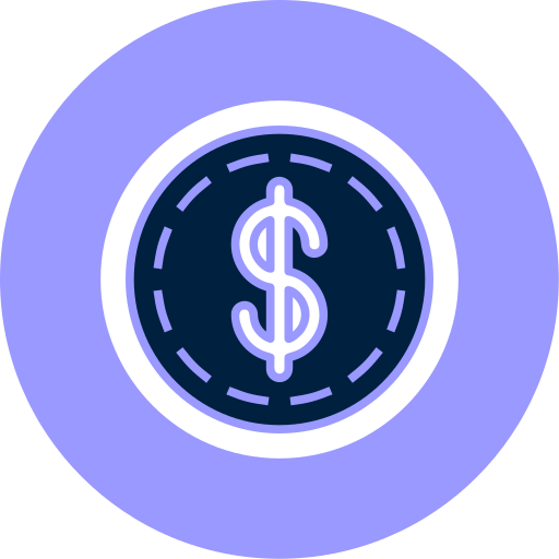 dólar de neón icono gratis