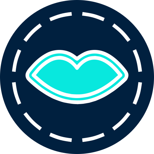 Neon lips free icon Neon lips free icon